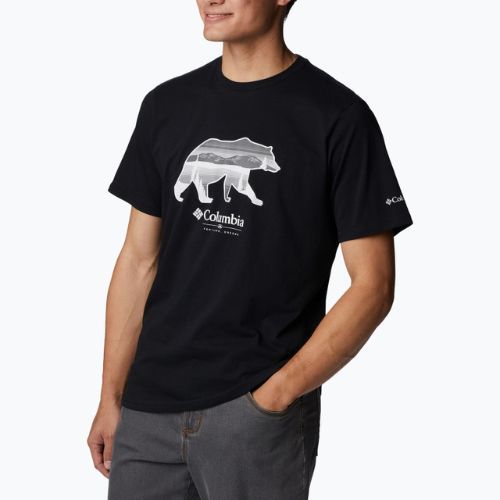 Футболка трекінгова чоловіча Columbia Rockaway River Graphic black/scenic stroll graphic