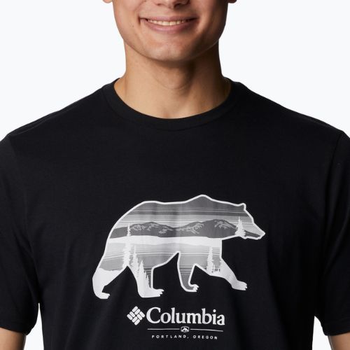 Футболка трекінгова чоловіча Columbia Rockaway River Graphic black/scenic stroll graphic