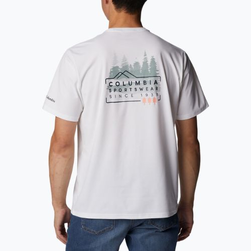 Футболка трекінгова чоловіча Columbia Legend Trail white/csc washed pines graphic