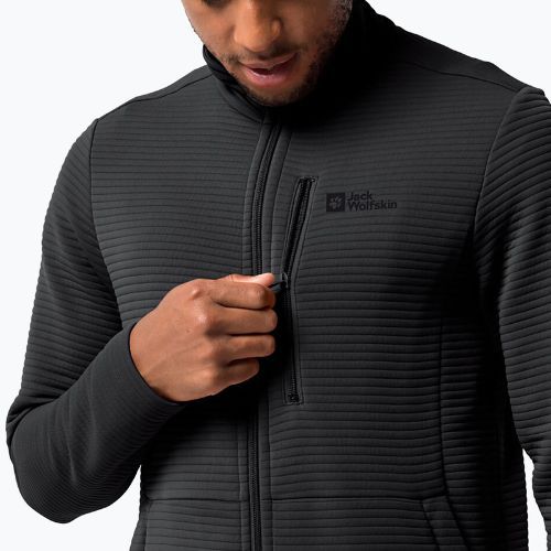 Кофта трекінгова чоловіча Jack Wolfskin Modesto чорна 1706483