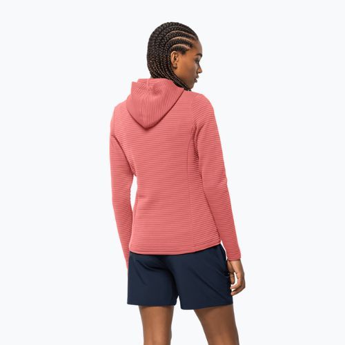 Кофта трекінгова жіноча Jack Wolfskin Modesto Hooded рожева 1706254