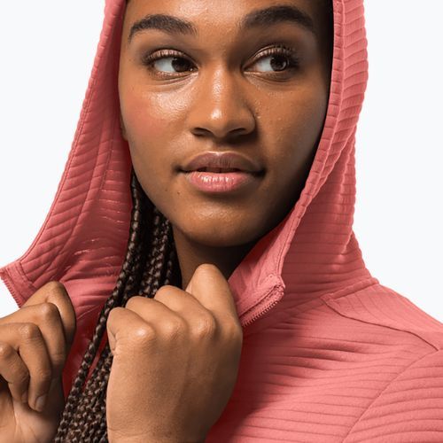 Кофта трекінгова жіноча Jack Wolfskin Modesto Hooded рожева 1706254