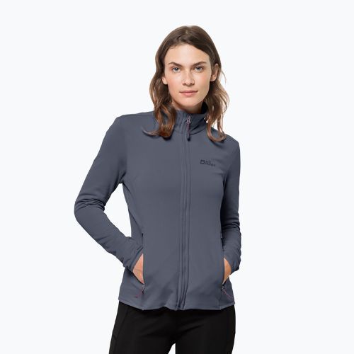 Кофта трекінгова жіноча Jack Wolfskin Peak Grid Fleece сіра 1710351
