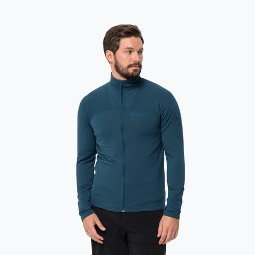 Кофта трекінгова чоловіча Jack Wolfskin Prelight FZ синя 1711001