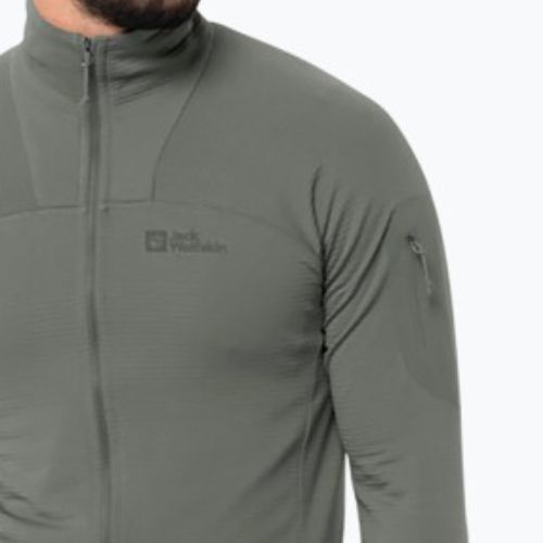 Кофта трекінгова чоловіча Jack Wolfskin Prelight FZ зелена 1711001