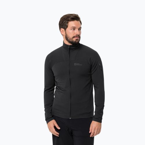 Кофта трекінгова чоловіча Jack Wolfskin Prelight FZ Black 1711001