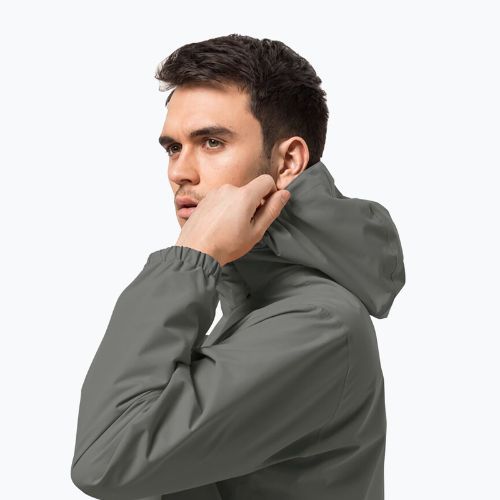 Куртка дощовик чоловіча Jack Wolfskin Stormy Point 2L зелена 1111142
