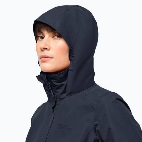 Куртка дощовик жіноча Jack Wolfskin Stormy Point 2L синя 1111202