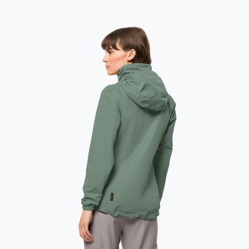 Куртка дощовик жіноча Jack Wolfskin Stormy Point 2L зелена 1111202