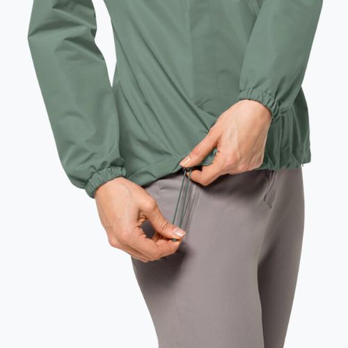Куртка дощовик жіноча Jack Wolfskin Stormy Point 2L зелена 1111202