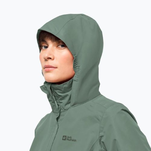 Куртка дощовик жіноча Jack Wolfskin Stormy Point 2L зелена 1111202