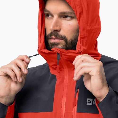Куртка дощовик чоловіча Jack Wolfskin Go Hike червона 1114051