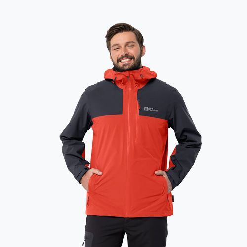 Куртка дощовик чоловіча Jack Wolfskin Go Hike червона 1114051