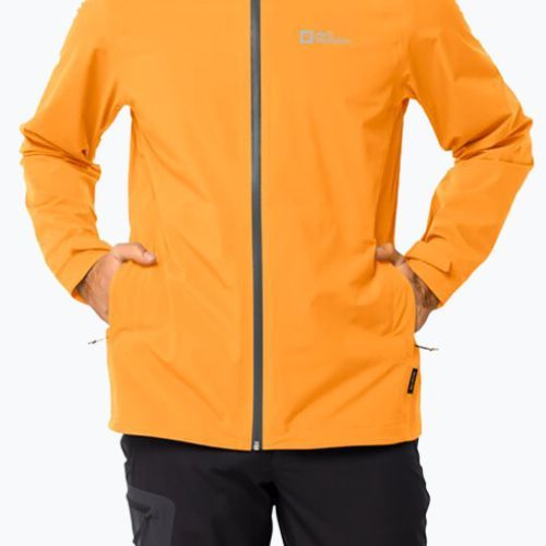 Куртка дощовик чоловіча Jack Wolfskin Highest Peak помаранчева 1115131_3087_005