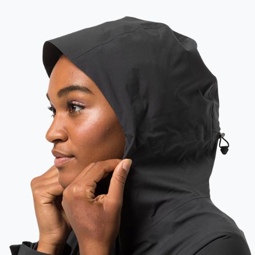 Куртка дощовик жіноча Jack Wolfskin Goldgewann Parka чорна 1115731_6350_002
