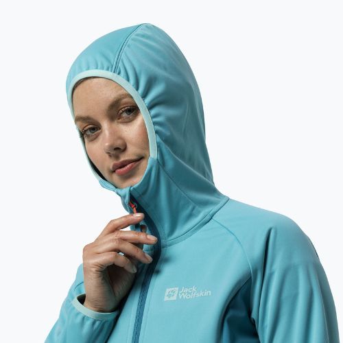 Куртка софтшел жіноча Jack Wolfskin Go Hike Softshell блакитна 1306862