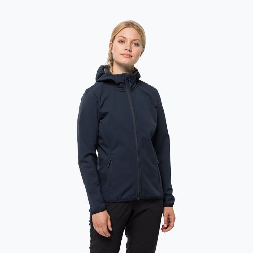 Куртка софтшел жіноча Jack Wolfskin Bornberg Hoody синя 1307691