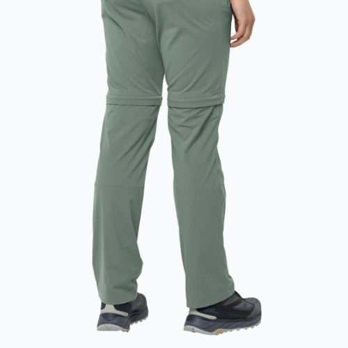 Штани софтшел жіночі Jack Wolfskin Glastal Zip Off зелені 1508151_4151_042