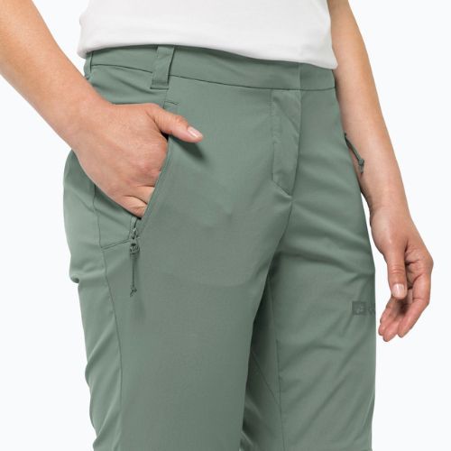 Штани софтшел жіночі Jack Wolfskin Glastal Zip Off зелені 1508151_4151_042