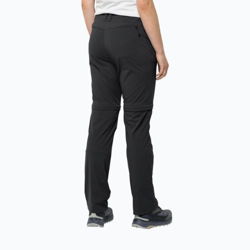 Штани софтшел жіночі Jack Wolfskin Glastal Zip Off чорні 1508151_6000_042