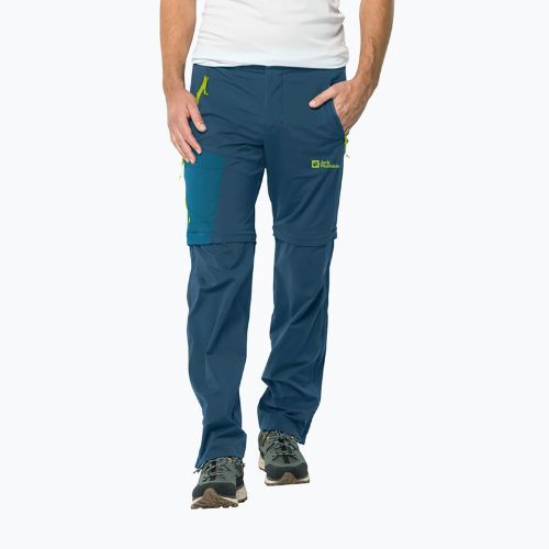 Штани софтшел чоловічі Jack Wolfskin Glastal Zip Away сині 1508301