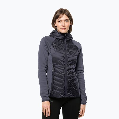 Куртка гібридна жіноча Jack Wolfskin Routeburn Pro Hybrid сіра 1710861