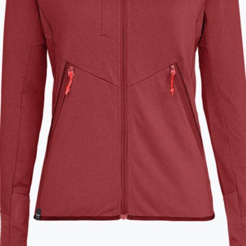 Кофта флісова жіноча Salewa Agner Hybrid PL/DST FZ Hoody темно-червона 00-0000027372