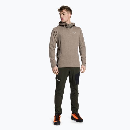 Кофта трекінгова чоловіча Salewa Fanes Am Hoody коричнева 00-0000028226