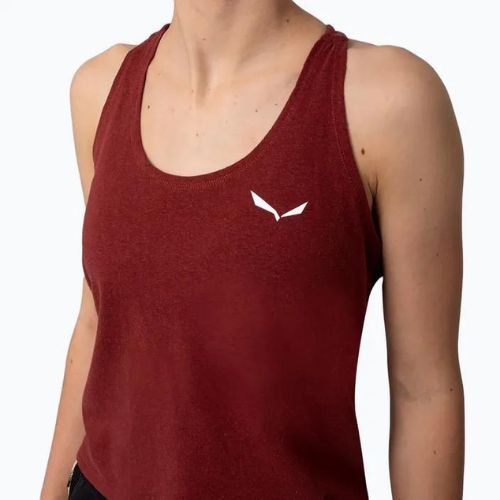 Футболка для скелелазіння жіноча Salewa Lavaredo Hemp Crop Tank червона 00-0000028369