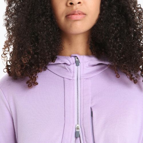 Кофта трекінгова жіноча icebreaker Quantum III Zip Hood purple gaze