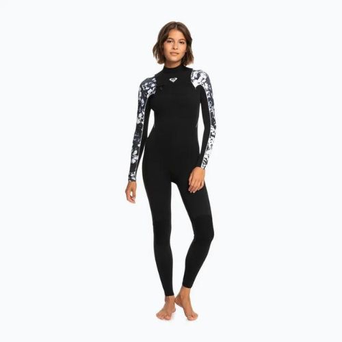 Гідрокостюм жіночий ROXY 3/2 Elite XT ST Printed FZ GBS true black/black flowers