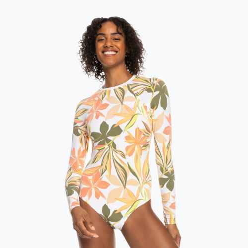 Купальник суцільний жіночий ROXY Print Mix Solid bright white subtly salty flat