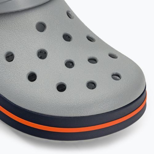 Шльопанці Crocs Crocband light grey/navy
