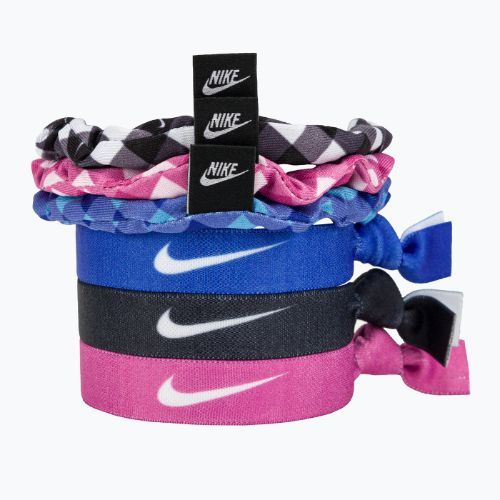 Гумки для волосся Nike Mixed Hairbands 6 Pk With Pouch кольорові 6 шт. N1003666-029