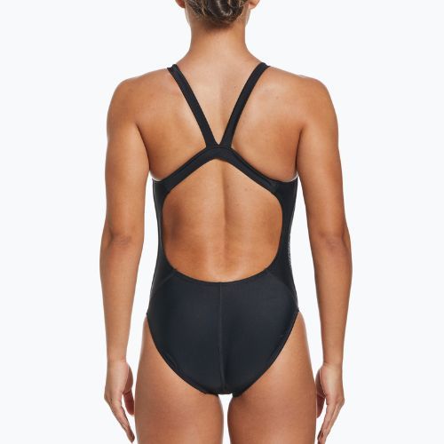 Купальник суцільний жіночий Nike Logo Tape Fastback чорний NESSD190-001