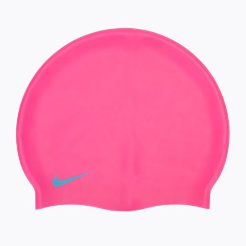 Шапочка для плавання дитяча Nike Solid Silicone рожева TESS0106-670