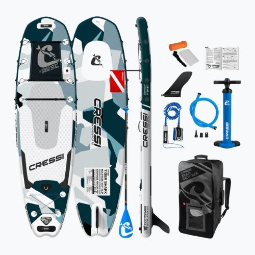 SUP-дошка Cressi Tiger Shark Multitask iSUP 10'2'' aquamarine camo