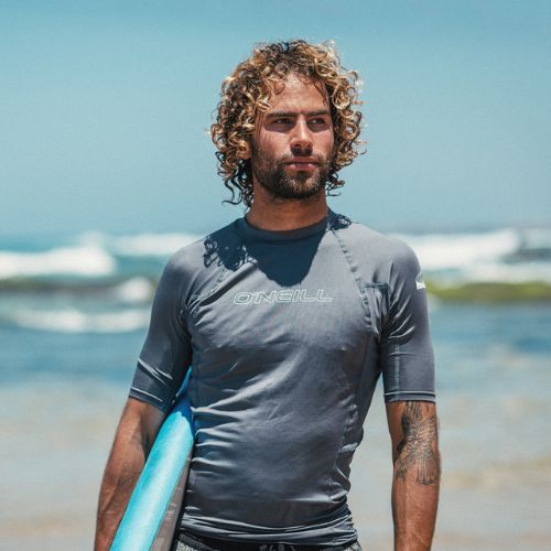 Футболка для плавання чоловіча O'Neill Basic Skins Rash Guard сіра 3341