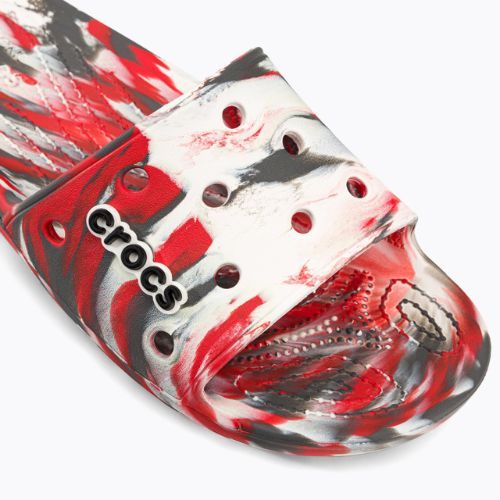 Шльопанці Crocs Classic Crocs Marbled Slide flame/white