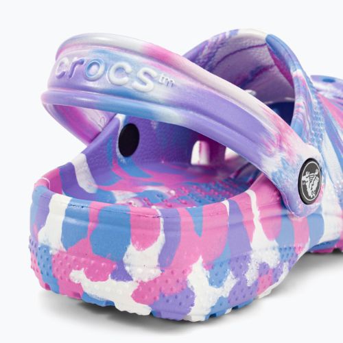 Шльопанці дитячі Crocs Classic Marbled Clog K white/pink