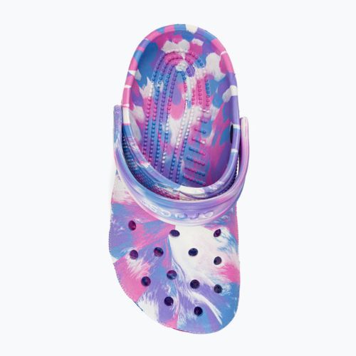 Шльопанці дитячі Crocs Classic Marbled Clog K white/pink