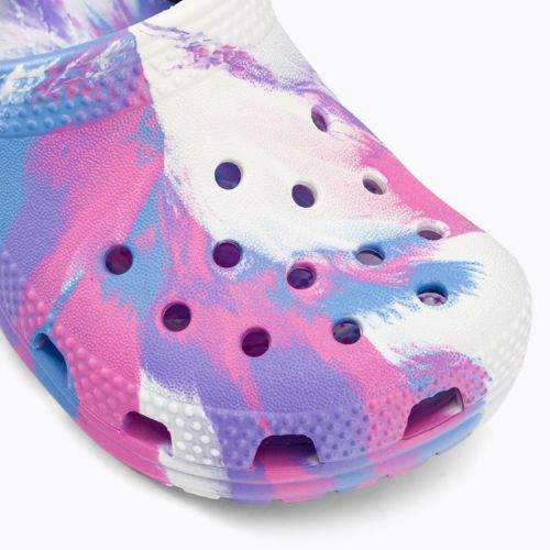 Шльопанці дитячі Crocs Classic Marbled Clog T white/pink