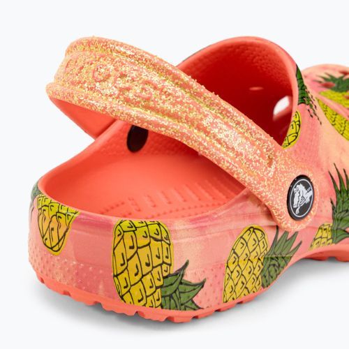 Шльопанці дитячі Crocs Classic Pool Party Clog K papaya