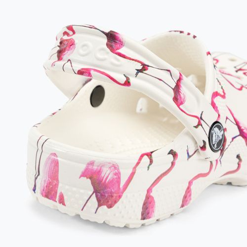 Шльопанці дитячі Crocs Classic Pool Party Clog K white/flamingo