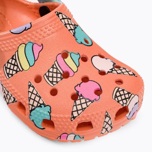 Шльопанці дитячі Crocs Classic Pool Party Clog T papaya