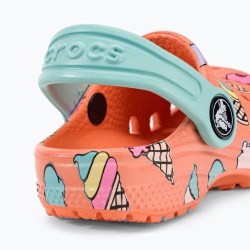 Шльопанці дитячі Crocs Classic Pool Party Clog T papaya