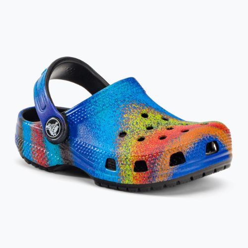 Шльопанці дитячі Crocs Classic Spray Dye Clog T black/multi