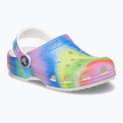 Шльопанці дитячі Crocs Classic Spray Dye Clog T white/multi