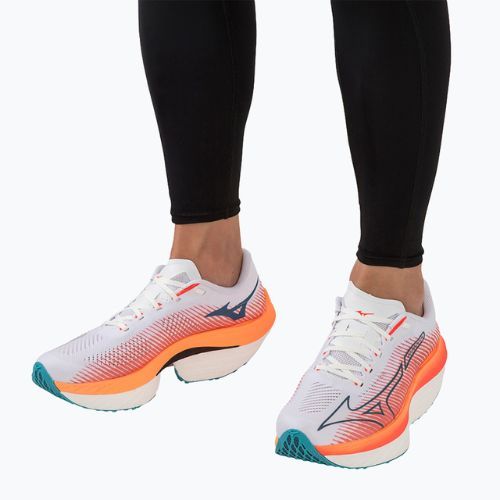 Кросівки для бігу Mizuno Wave Rebellion Pro біло-помаранчеві J1GC231701
