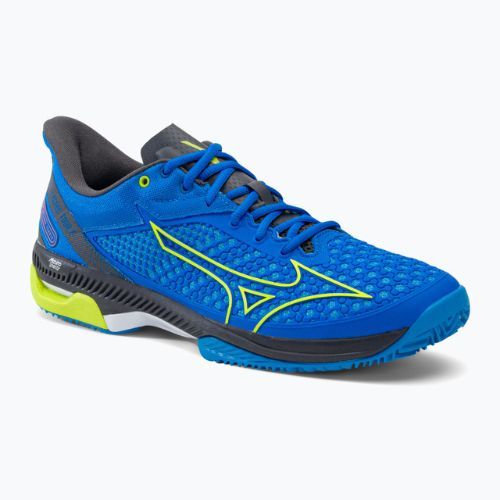 Чоловічі тенісні туфлі Mizuno Wave Exceed Tour 5 CC peace blue/кислотний лайм/залізний затвор